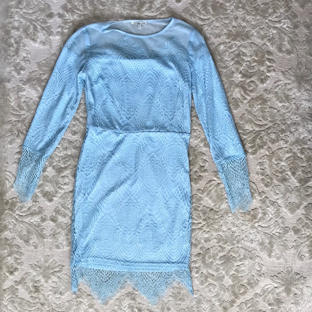 Brand new light blue lace dress